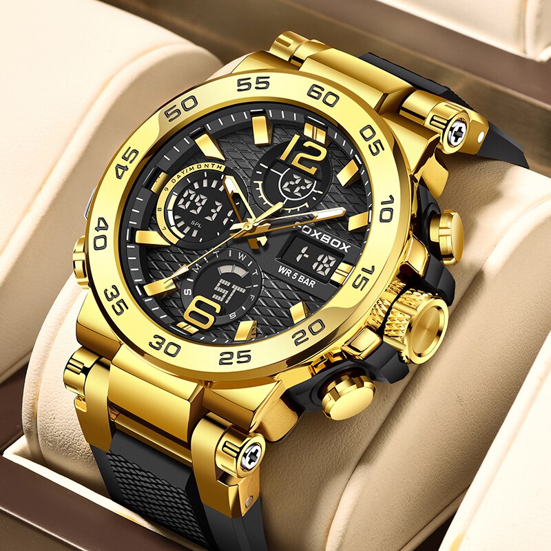Luxury Watch Maker - FOXBOX-Relógio de negócios impermeável para homens,