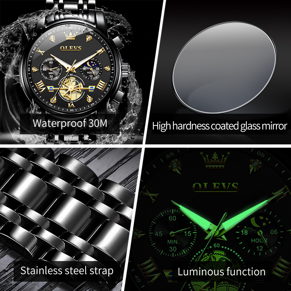 Relógios de Luxo OLEVS Novos c - Luxury Watch Maker avaliação e preço