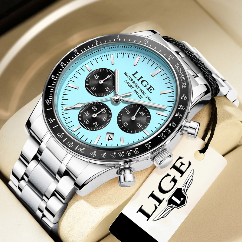 Relógio Masculino de Luxo LIGE - Luxury Watch Top 10 avaliação e preço