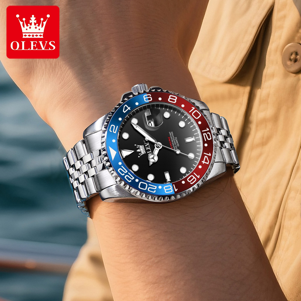 Olevs relógios masculinos marc - Luxury Watch Maker avaliação e preço
